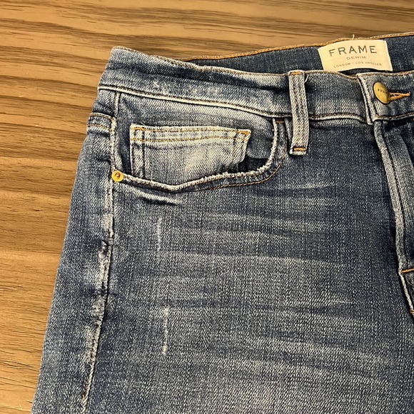 FRAME DENIM LE BOY ANKLE CROPPED RAW SIZE HEM 27 - Picture 8 of 16